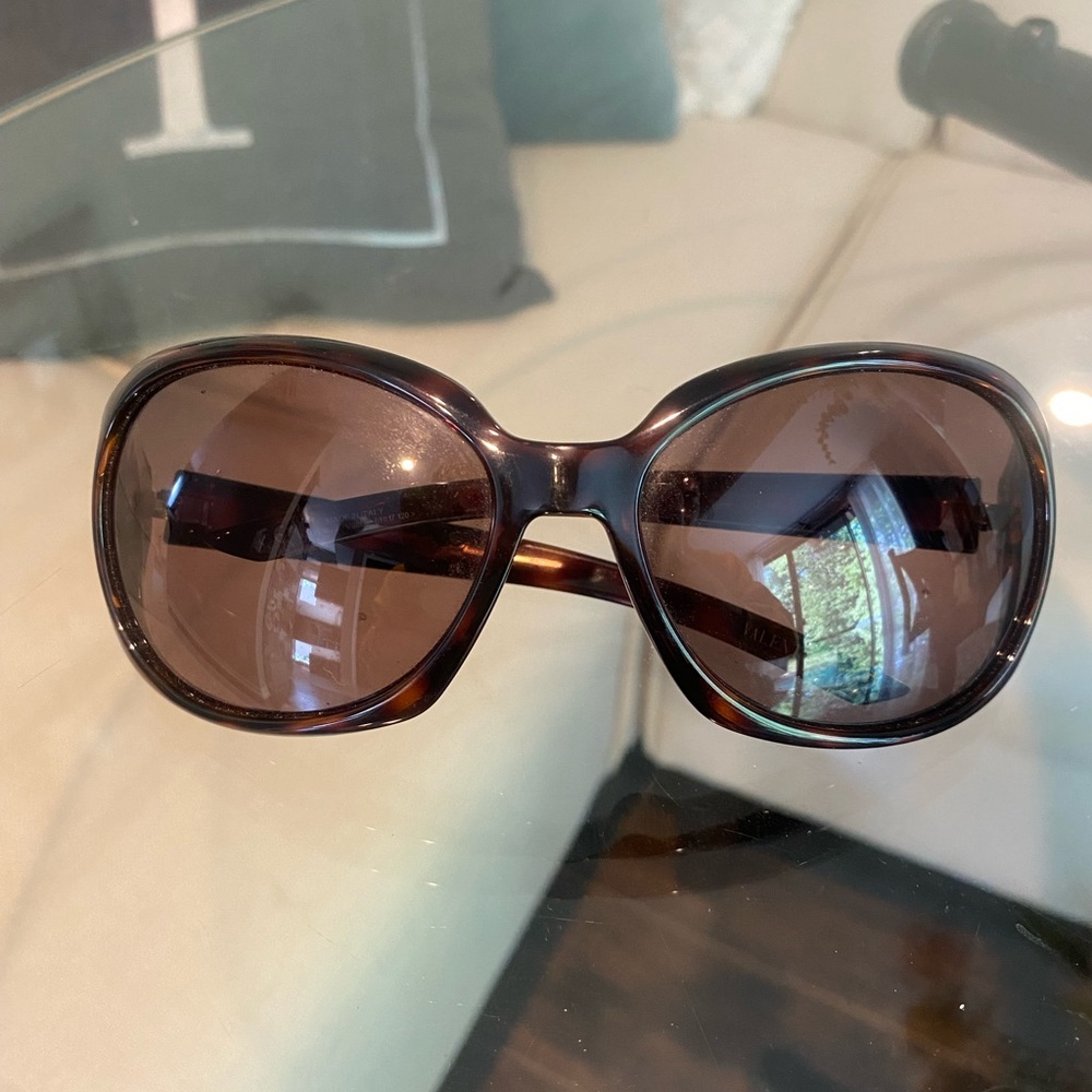 Valentino oversized tortoise sunglasses